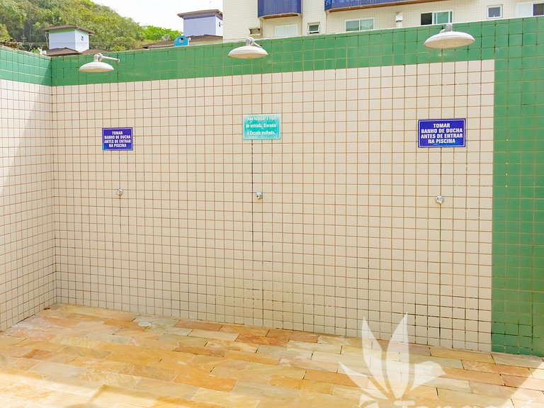 Apê completo • Piscina aquecida • 350m praia