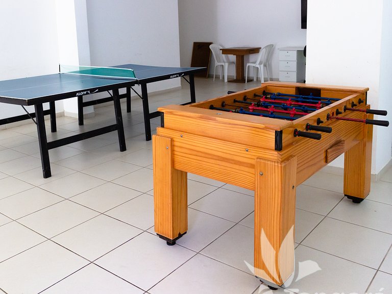 Apê completo • Piscina aquecida • 350m praia