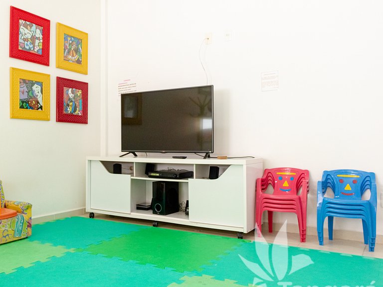 Apê completo • Piscina aquecida • 350m praia