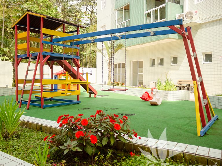 Apê completo • Piscina aquecida • 350m praia