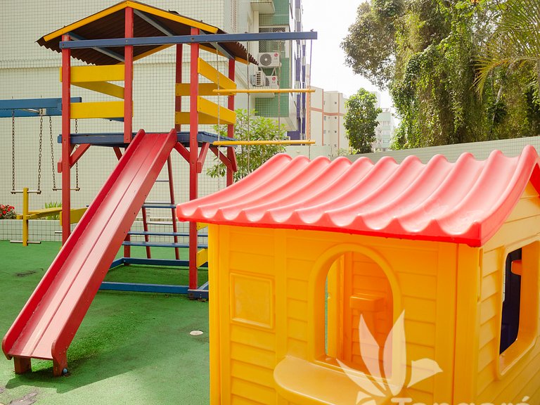 Apê completo • Piscina aquecida • 350m praia