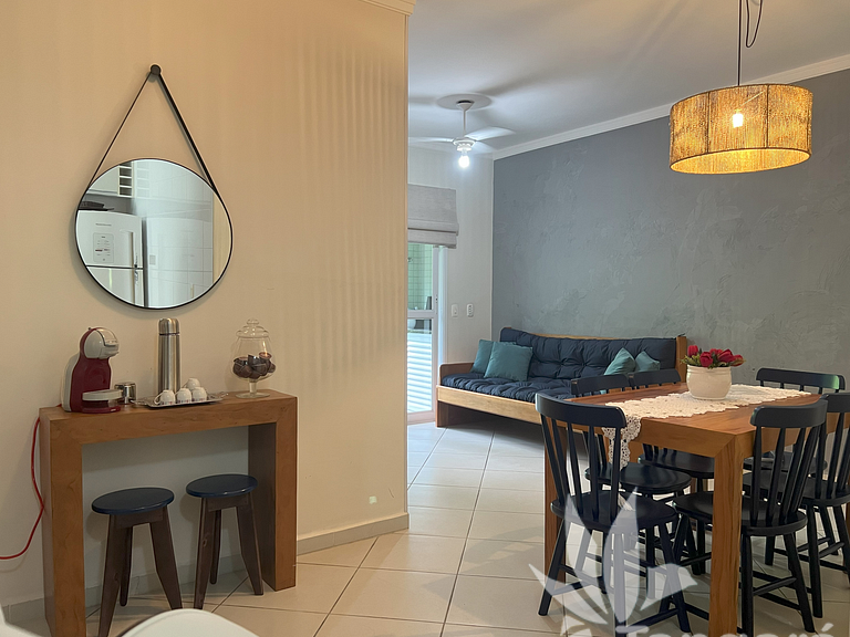 Apê completo • Piscina aquecida • 350m praia