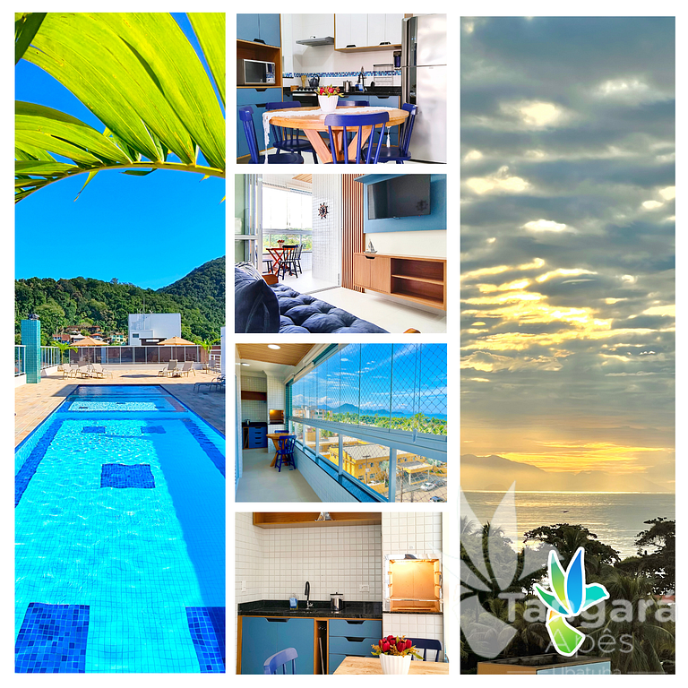 Apartamentos 300m Praia das Toninhas - com vista para o mar