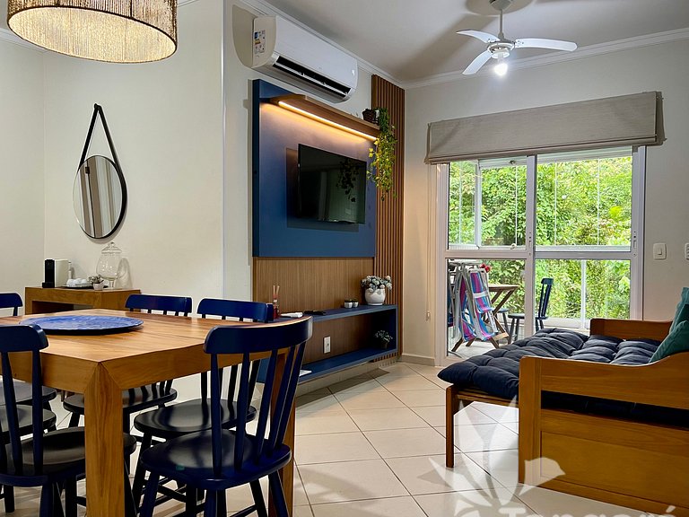 Apê completo • Piscina aquecida • 350m praia